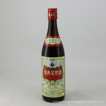 640ML Glass Bottled Shaoxing Hua Diao Wine